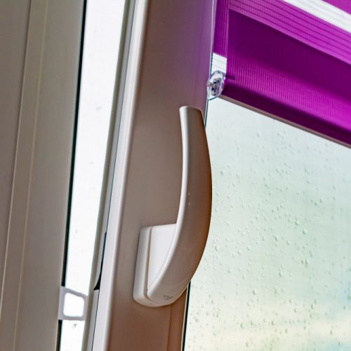 A,Fragment,Of,A,Plastic,Window.,Accessories,,Handle,,Blinds